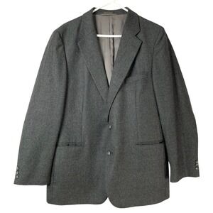 Arnie Gray Pinstripe Blazer 44 2-Button Notch Lapel Long Sleeve Pure Wool
